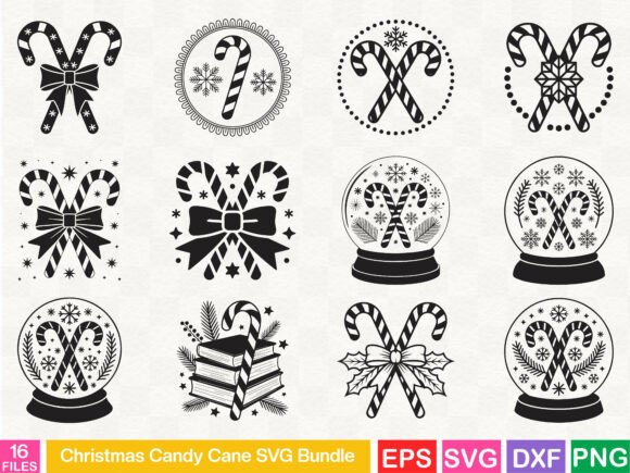 Christmas Candy Cane SVG Bundle
