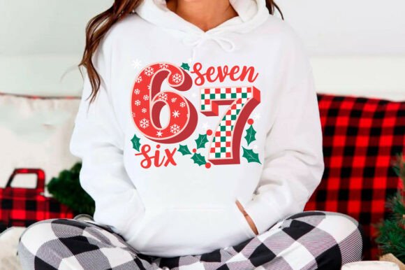 Christmas Six Seven SVG, 6 7 Meme PNG Illustrations