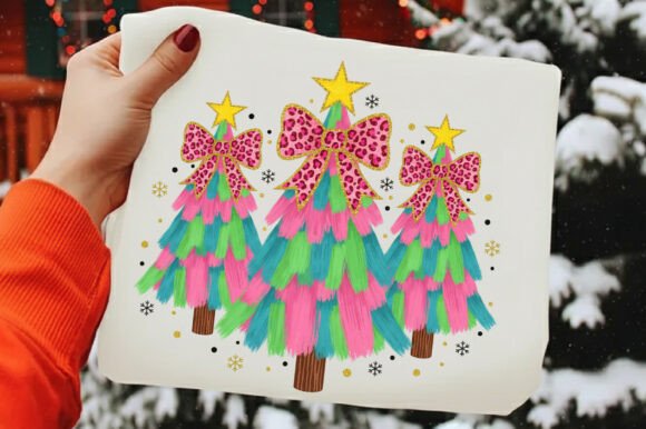 Coquette Brushstroke Christmas Tree Png Review