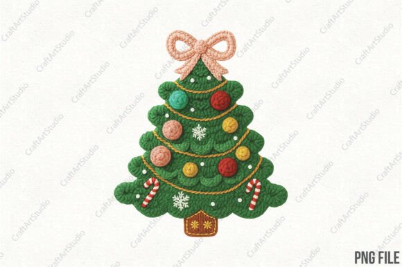 Coquette Faux Yarn Christmas Tree PNG Review