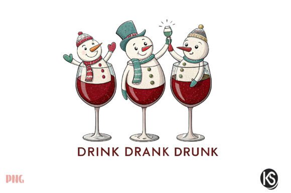 Drink Drank Drunk Christmas Wine PNG Illustrations Review