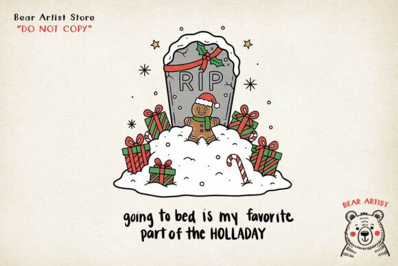 Favorite Holiday Bedtime, Christmas Hand-draw Illustrations