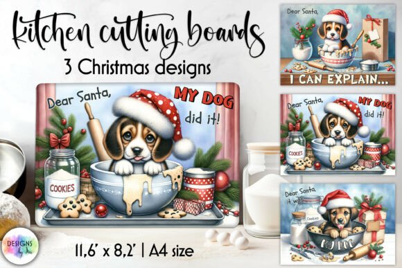 Funny Christmas Cutting Boards, Dog PNG Review for Illustrations