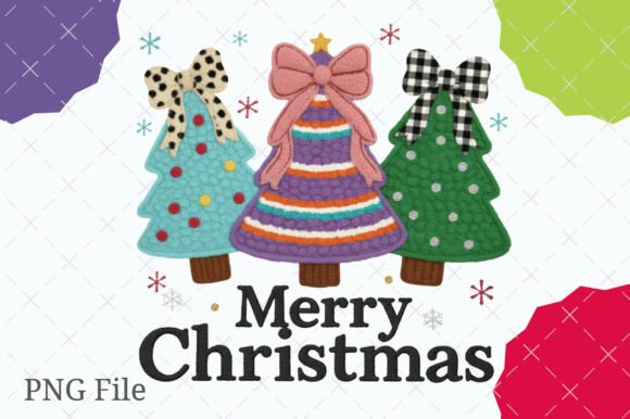 Latch Hook Yarn Faux Merry Christmas PNG