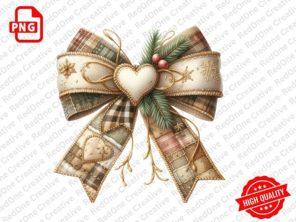 Review: Christmas Patchwork Bow Clipart