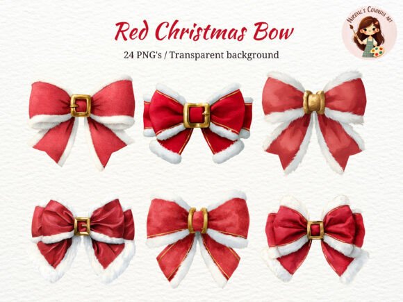 Santa Claus Coquette Bow Christmas PNG Review