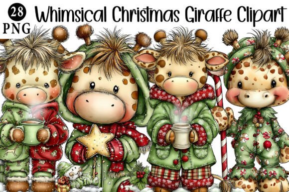 Whimsical Christmas Giraffe Clipart: A Publisher’s Take on Seasonal Illustrations