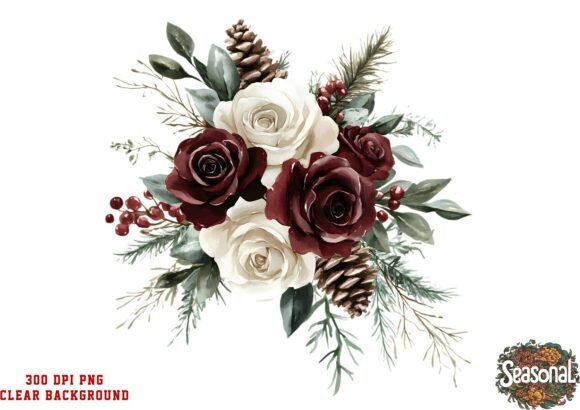 Winter Rose Floral Christmas Bouquet Cli Review